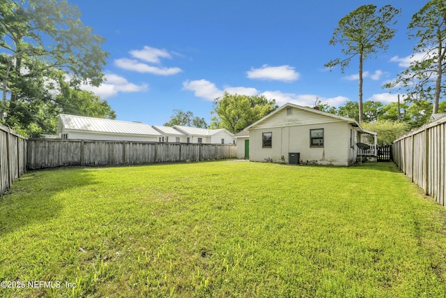 4817 Kerle St, Jacksonville, FL 32205 - view of yard featuring a fenced backyard and cooling unit