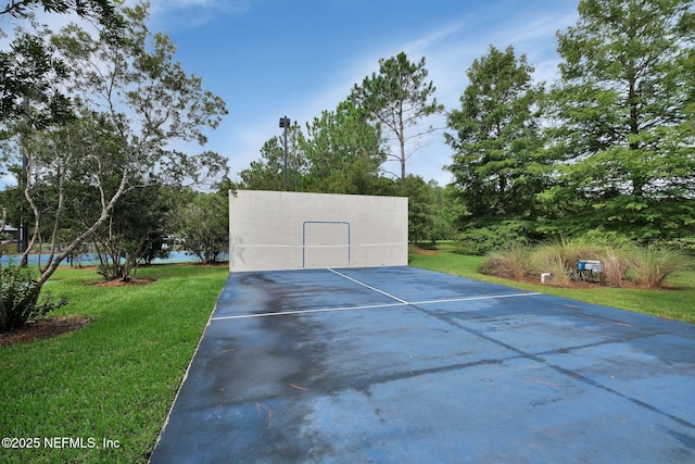 exterior space with a yard