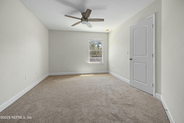 110 Arabian Ct, Saint Augustine, FL 32095 - carpeted spare room with baseboards, ceiling fan, and a textured ceiling