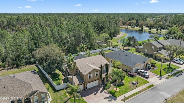 110 Arabian Ct, Saint Augustine, FL 32095 - aerial view with a water view, a view of trees, and a residential view