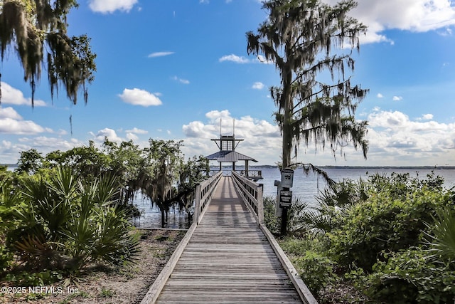 64 Whirlaway Ct, Saint Johns, FL 32259 - dock area with a gazebo and a water view