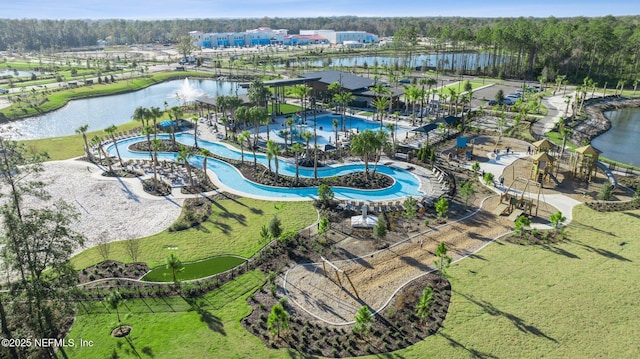 64 Whirlaway Ct, Saint Johns, FL 32259 - aerial view of property's location with a pool and a large body of water