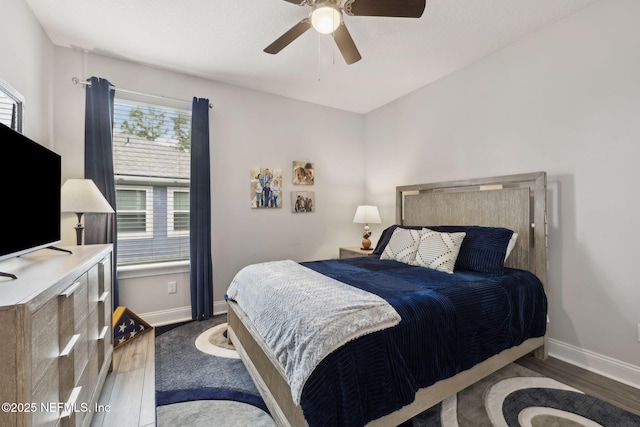 64 Whirlaway Ct, Saint Johns, FL 32259 - bedroom with baseboards, wood finished floors, and a ceiling fan