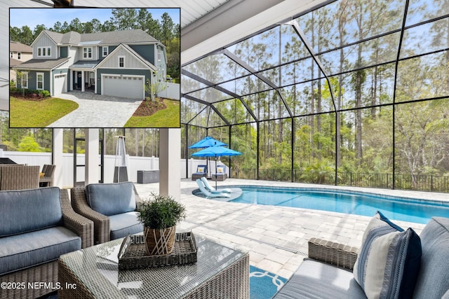 64 Whirlaway Ct, Saint Johns, FL 32259 - view of swimming pool with an outdoor living space and a patio