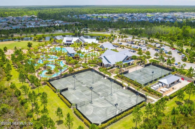 126 Seahill Dr, Saint Augustine, FL 32092 - birds eye view of property featuring a water view and a residential view