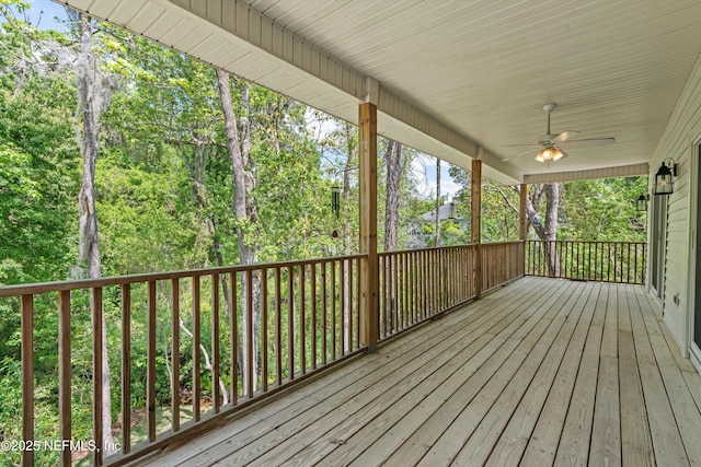 1053 Anchor Rd, Saint Johns, FL 32259 - wooden terrace featuring ceiling fan