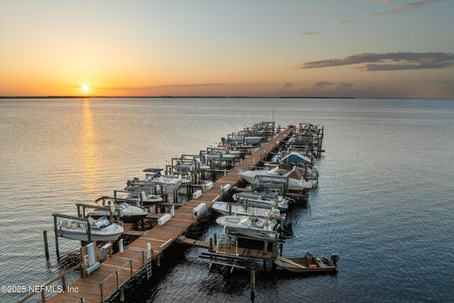 1053 Anchor Rd, Saint Johns, FL 32259 - dock area with a water view and boat lift