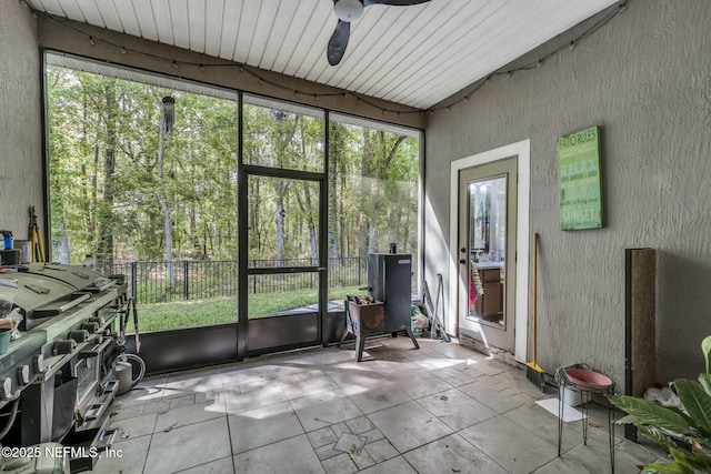 141 Casa Sevilla Ave, Saint Augustine, FL 32092 - unfurnished sunroom featuring ceiling fan