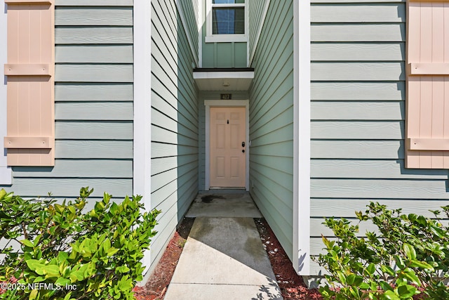 view of doorway to property