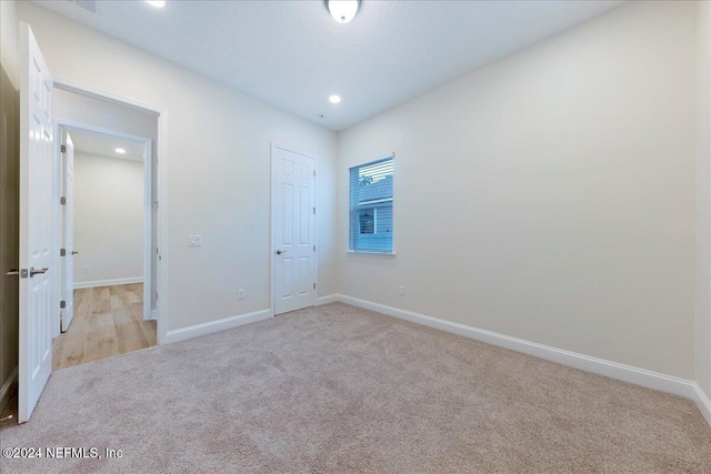 113 Footbridge Rd, Saint Johns, FL 32259 - unfurnished bedroom featuring baseboards, a closet, recessed lighting, and carpet flooring