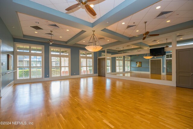 113 Footbridge Rd, Saint Johns, FL 32259 - unfurnished living room with visible vents, ceiling fan, and light wood-type flooring