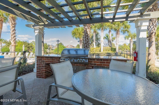113 Footbridge Rd, Saint Johns, FL 32259 - view of patio / terrace with a pergola, grilling area, outdoor dining area, and exterior kitchen