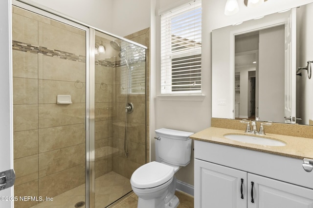 113 Footbridge Rd, Saint Johns, FL 32259 - bathroom featuring vanity, toilet, and a shower stall