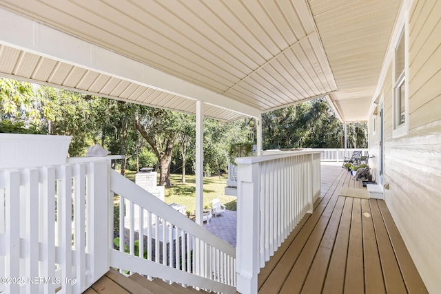 4 Pamela Pkwy, Palm Coast, FL 32137 - view of wooden terrace