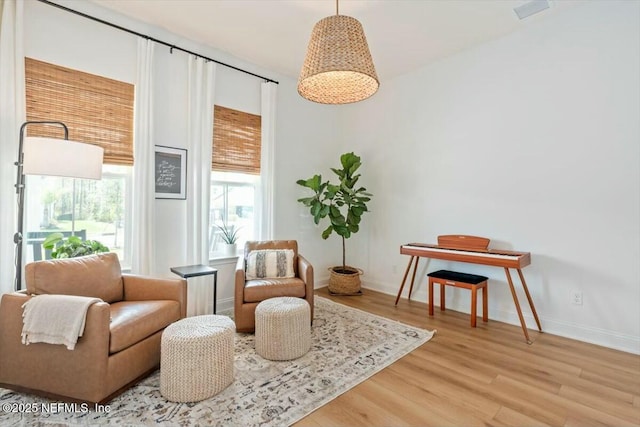 508 Palm Crest Dr, Ponte Vedra, FL 32081 - sitting room featuring light wood-type flooring and baseboards