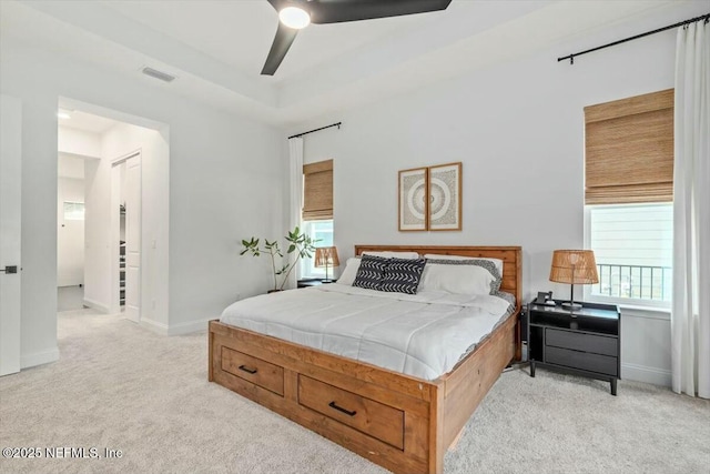 508 Palm Crest Dr, Ponte Vedra, FL 32081 - bedroom with light carpet, multiple windows, and baseboards