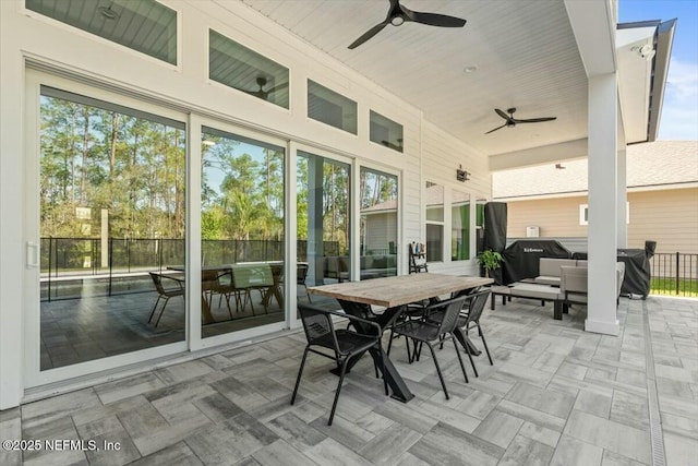 508 Palm Crest Dr, Ponte Vedra, FL 32081 - view of patio / terrace featuring outdoor dining space and ceiling fan