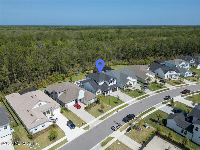 508 Palm Crest Dr, Ponte Vedra, FL 32081 - aerial perspective of suburban area with a heavily wooded area