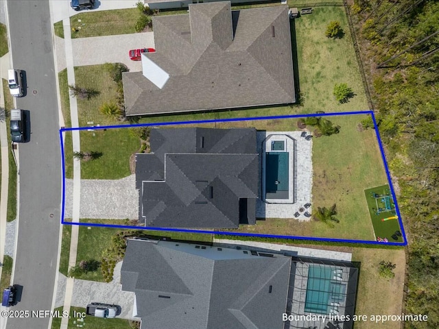508 Palm Crest Dr, Ponte Vedra, FL 32081 - aerial view of property and surrounding area featuring property boundaries highlighted