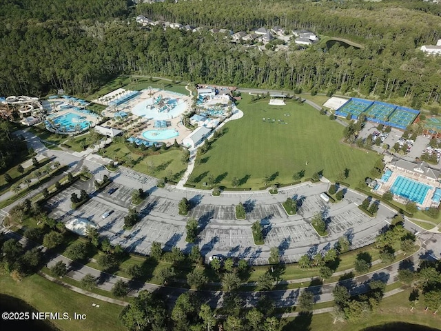 508 Palm Crest Dr, Ponte Vedra, FL 32081 - view of property location with a pool and a heavily wooded area