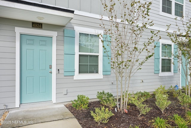view of doorway to property
