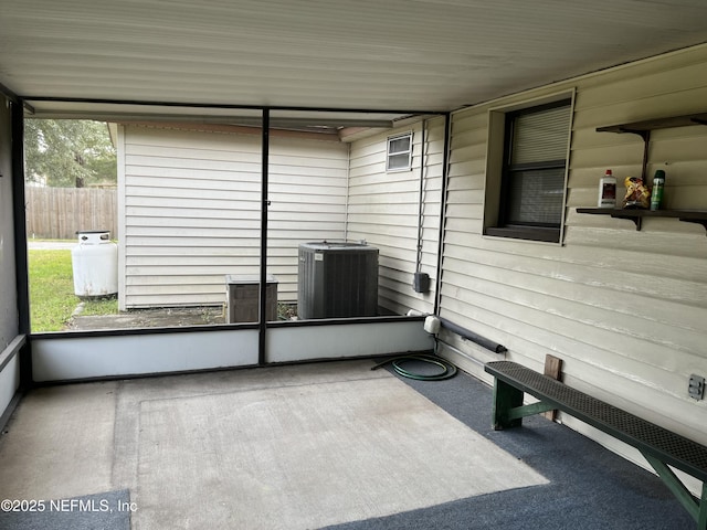 unfurnished sunroom with a wealth of natural light
