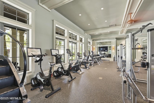 489 Windley Dr, Saint Augustine, FL 32092 - workout area with visible vents and recessed lighting