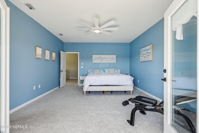 29 Stargaze Ln, Saint Augustine, FL 32095 - bedroom featuring carpet floors, baseboards, and ceiling fan