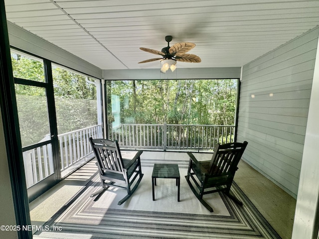 15949 Lexington Park Blvd, Jacksonville, FL 32218 - sunroom with ceiling fan
