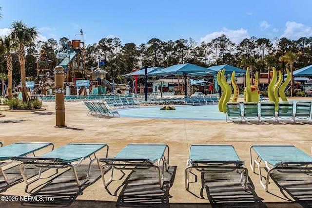464 Deer Valley Dr, Ponte Vedra, FL 32081 - view of swimming pool with playground community and a patio area