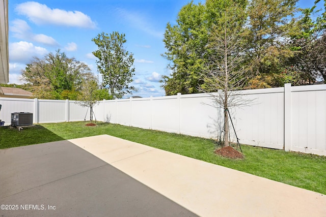 6387 Barrington Cv Ln, Jacksonville, FL 32218 - view of yard with a patio area and central AC unit