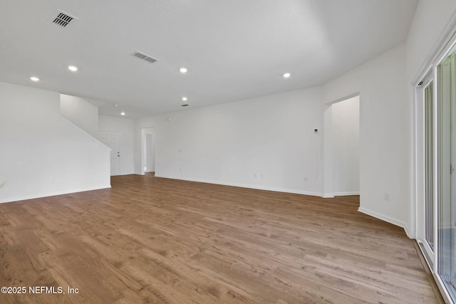 356 Salazar St, Saint Augustine, FL 32095 - unfurnished living room featuring recessed lighting and light wood-type flooring