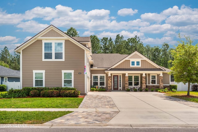 430 Brambly Vine Dr, Saint Johns, FL 32259 - view of front of property with a front yard and driveway