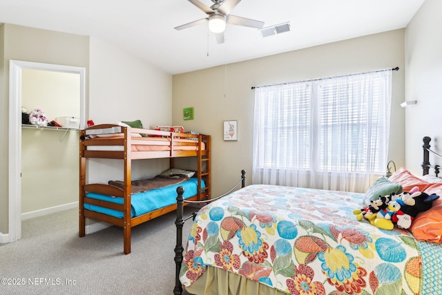 2011 Pond Ridge Ct Unit 1201, Fleming Island, FL 32003 - carpeted bedroom featuring baseboards and a ceiling fan