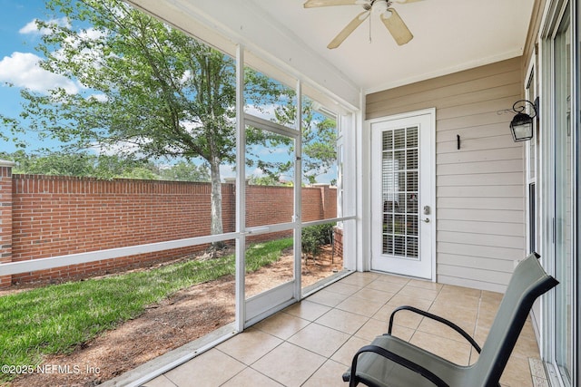 2011 Pond Ridge Ct Unit 1201, Fleming Island, FL 32003 - unfurnished sunroom with ceiling fan