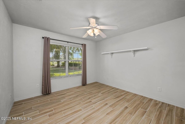226 Crystal Cove Dr, Palatka, FL 32177 - spare room featuring wood finish floors and ceiling fan