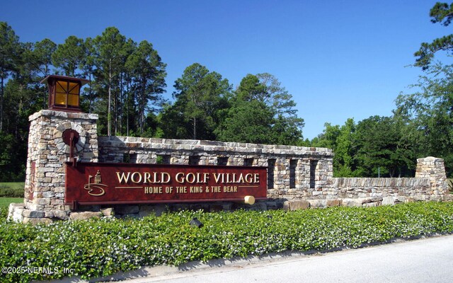 view of community sign