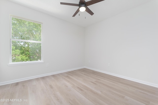 2895 Cross Creek Dr, Green Cove Springs, FL 32043 - unfurnished room featuring a ceiling fan, baseboards, and light wood finished floors