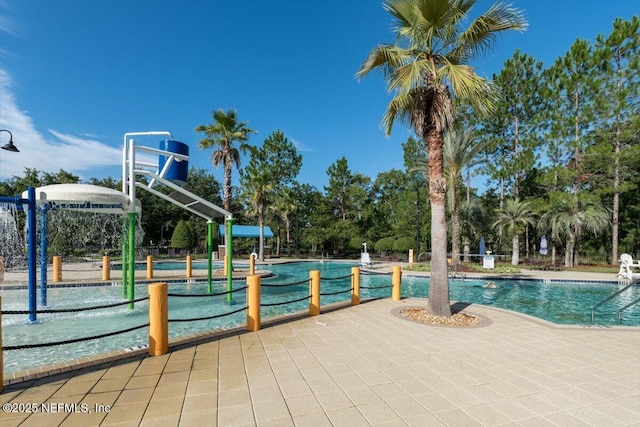 exterior space with a community pool