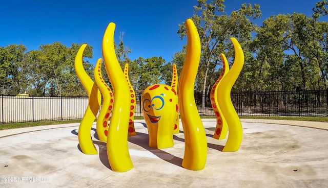 community playground with fence
