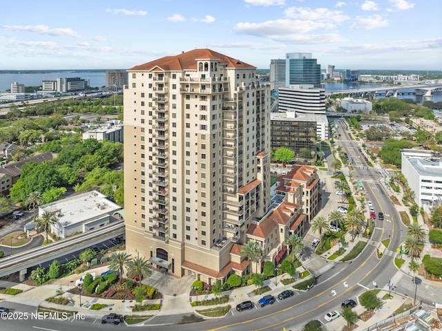 1478 Riverplace Blvd Unit 803, Jacksonville, FL 32207 - bird's eye view featuring a water view and a city view