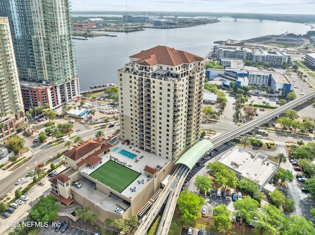 1478 Riverplace Blvd Unit 803, Jacksonville, FL 32207 - bird's eye view with a water view and a view of city