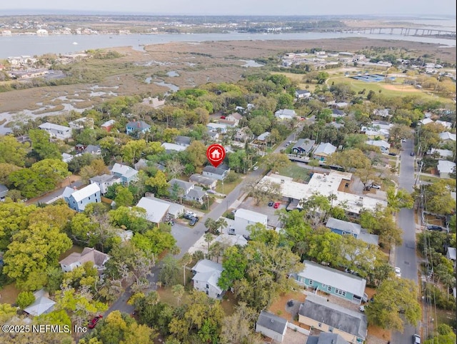 bird's eye view with a residential view