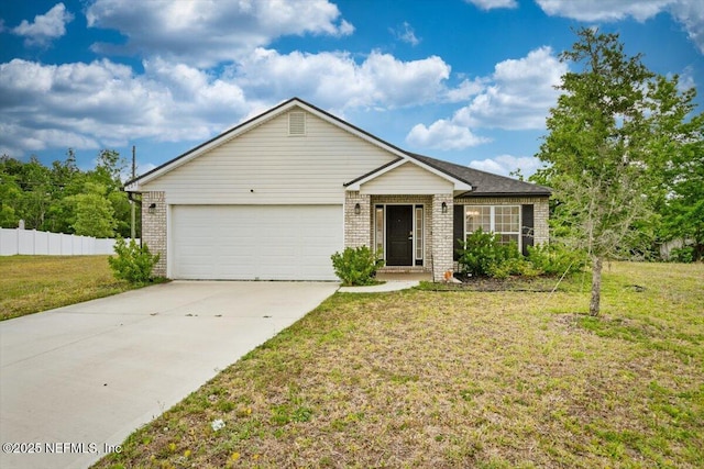 7271 Gateway Ct, Jacksonville, FL 32219 - single story home with brick siding, a garage, and driveway