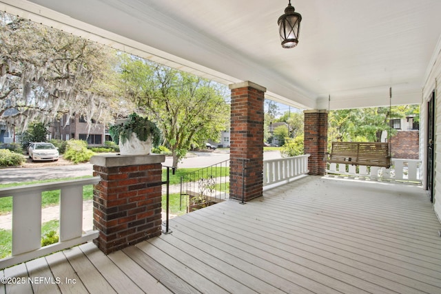 1516 Aberdeen St, Jacksonville, FL 32205 - wooden terrace with covered porch