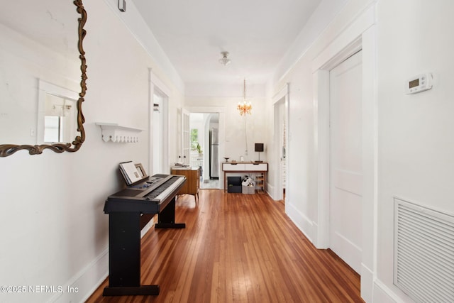 1516 Aberdeen St, Jacksonville, FL 32205 - corridor featuring hardwood / wood-style floors, baseboards, and visible vents