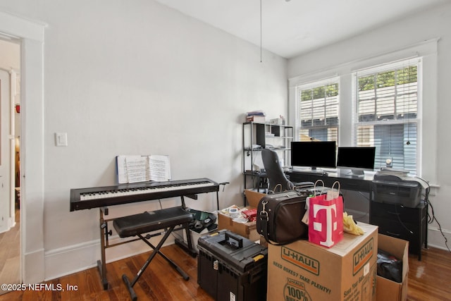 1516 Aberdeen St, Jacksonville, FL 32205 - office area featuring baseboards and wood finished floors