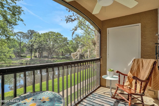 11 Arbor Club Dr Unit 212, Ponte Vedra Beach, FL 32082 - balcony featuring a ceiling fan