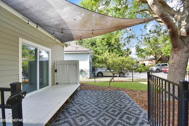 view of patio with fence