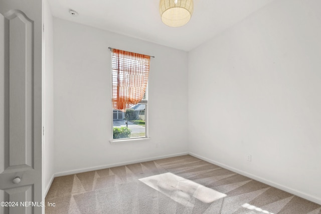 spare room featuring carpet flooring, plenty of natural light, and baseboards